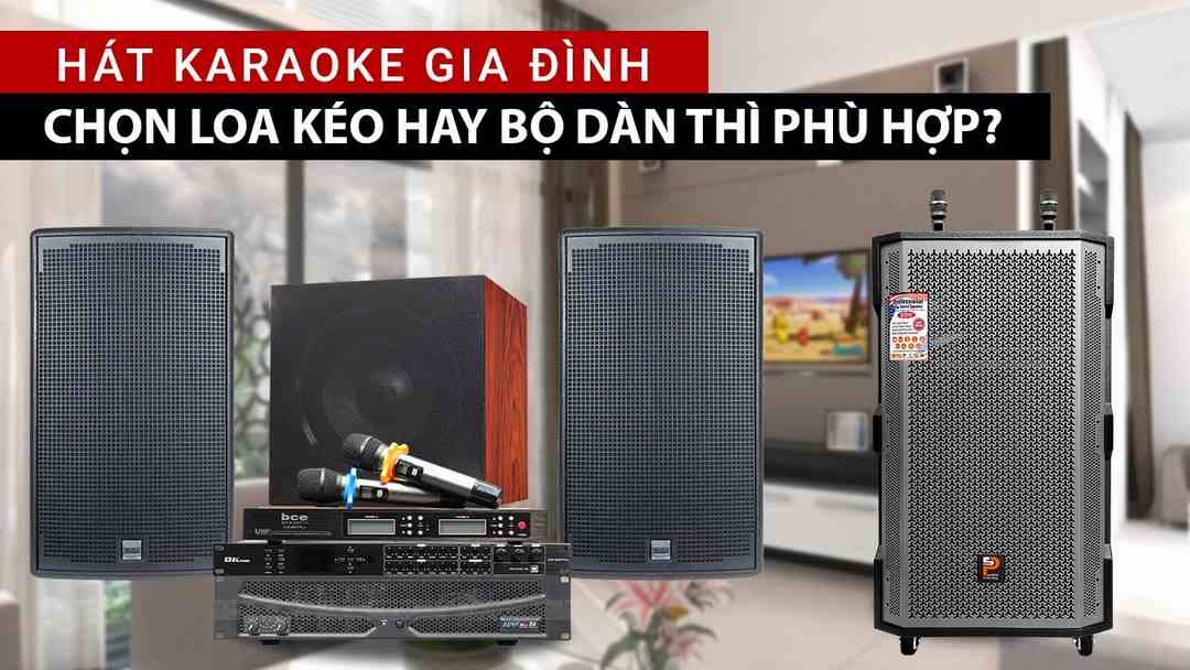 Hình ảnh dàn loa karaoke gia đình thông thường